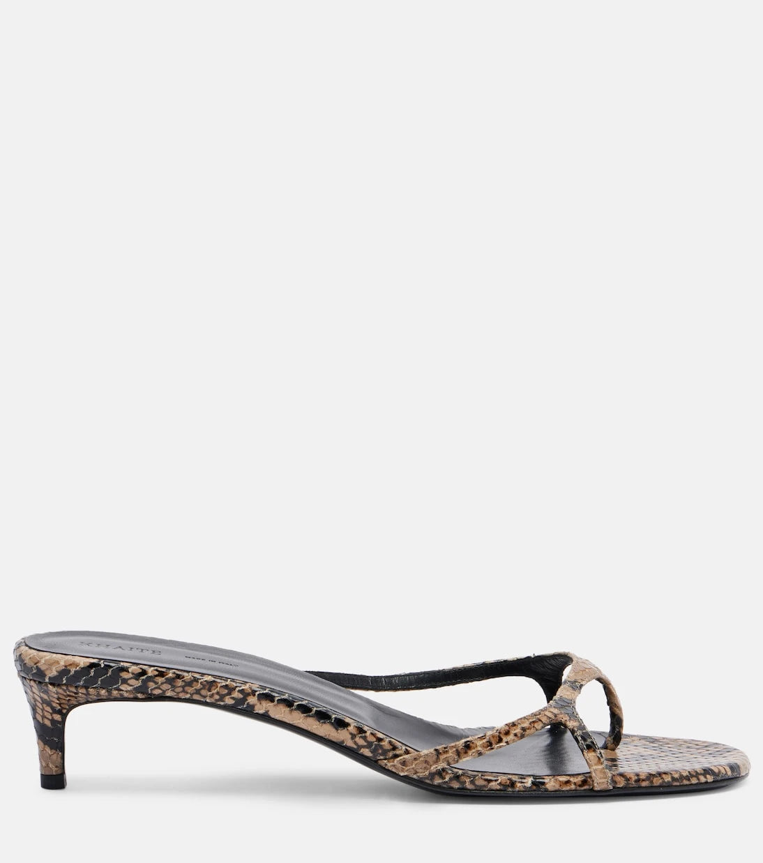Khaite - Mila 35 snake-effect leather mules