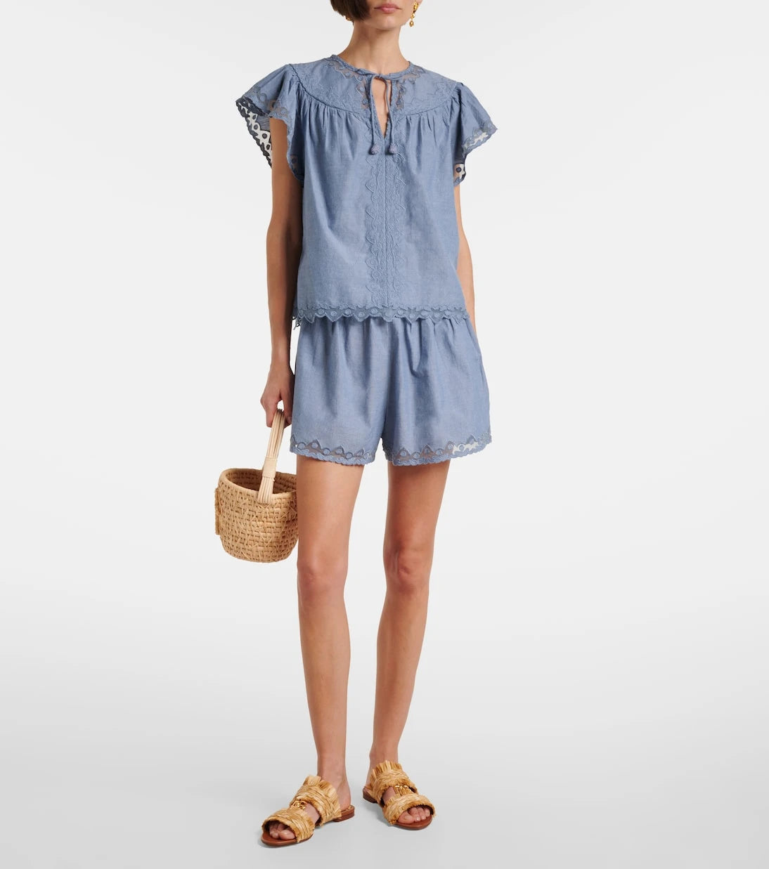 Ulla Johnson - Effie lace-trimmed cotton top