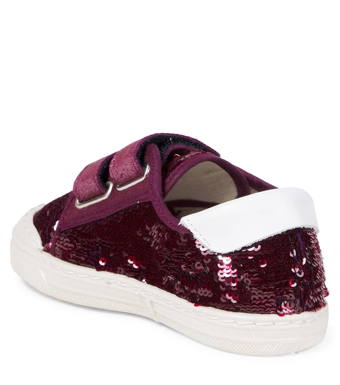 PèPè - Sequined leather-trimmed sneakers