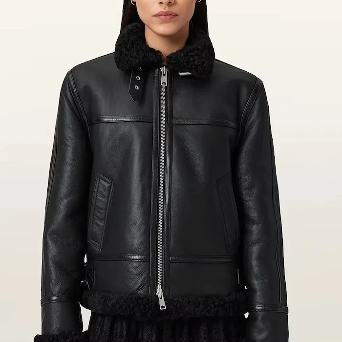 Кожено яке AllSaints LOREL