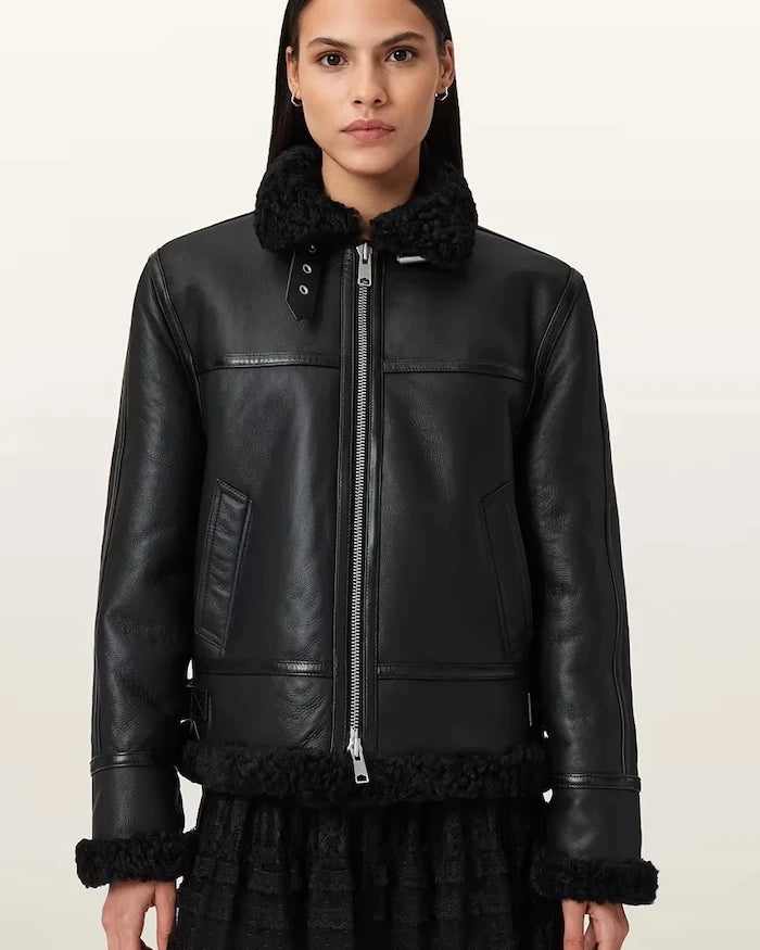 Кожено яке AllSaints LOREL