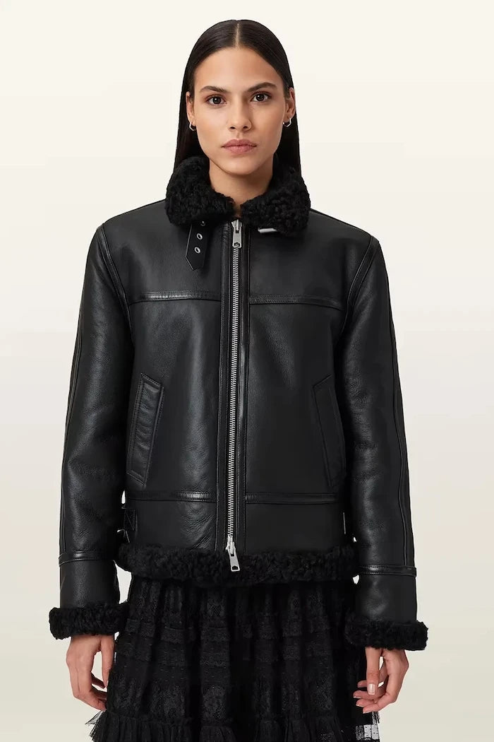 Кожено яке AllSaints LOREL