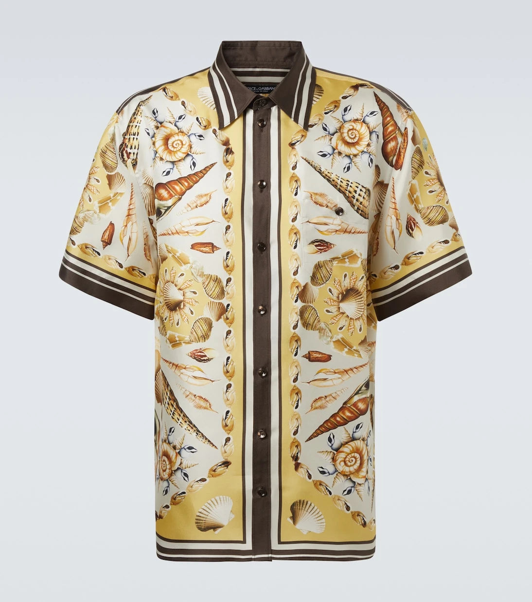 Dolce&Gabbana - Printed silk twill bowling shirt