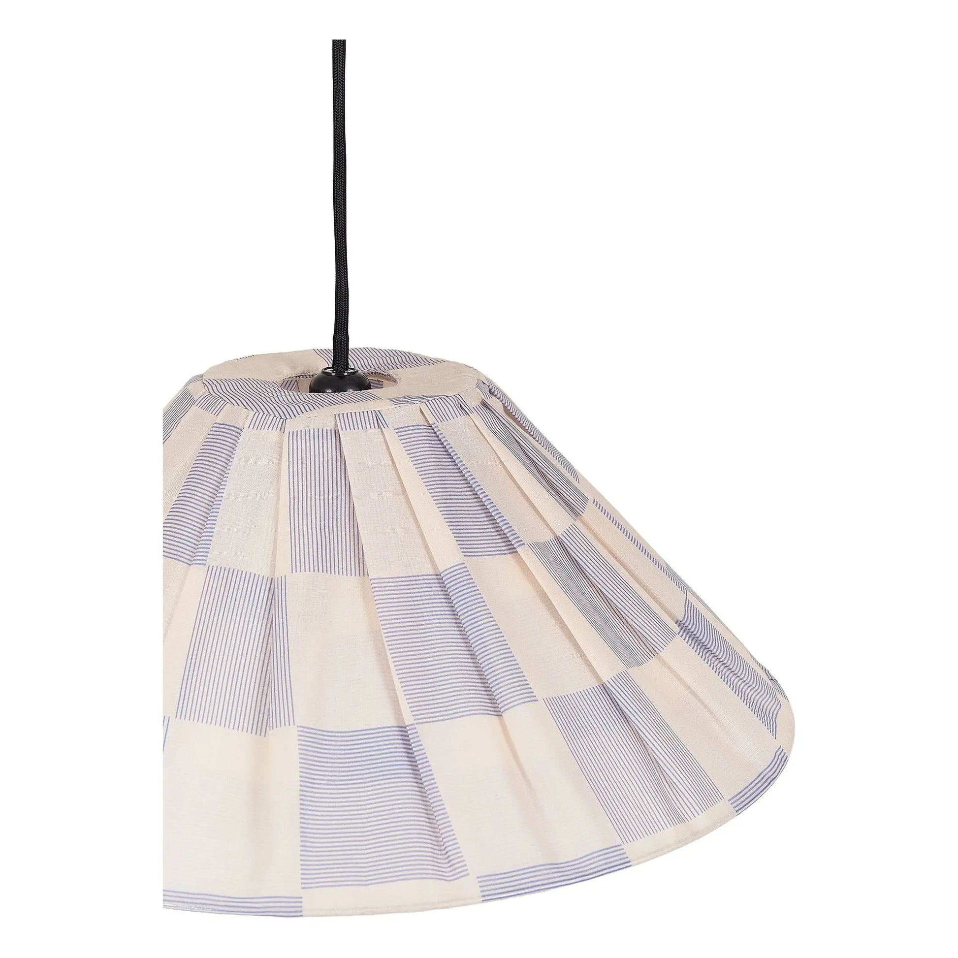 Nobodinoz - Ava Checks lampshade | Blue
