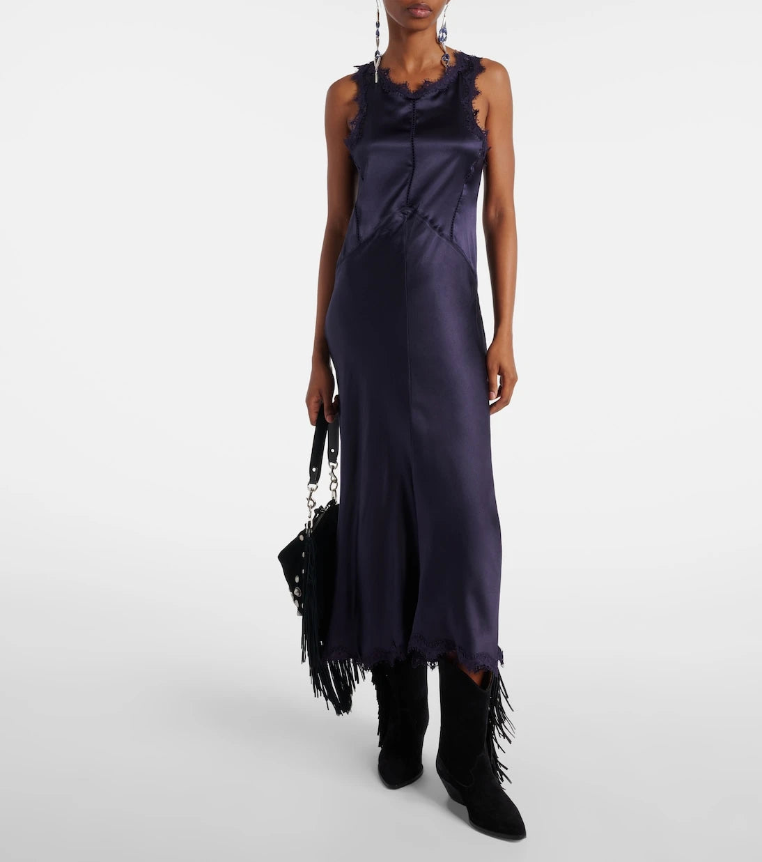 Isabel Marant - Jadelia silk-blend satin midi dress