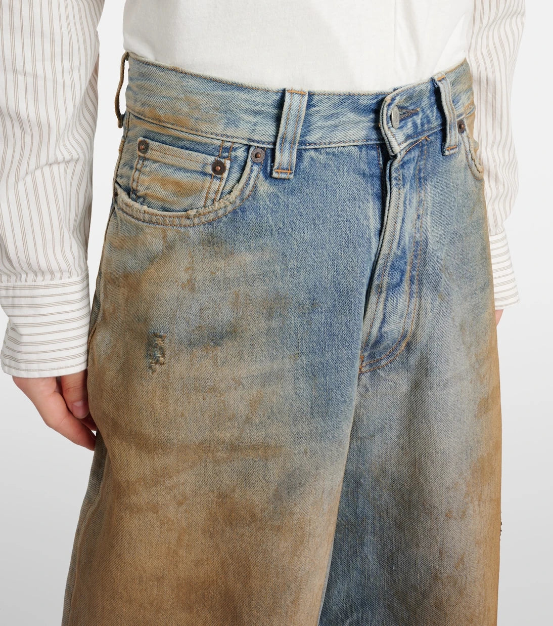 Acne Studios - Penicillin distressed mid-rise wide-leg jeans