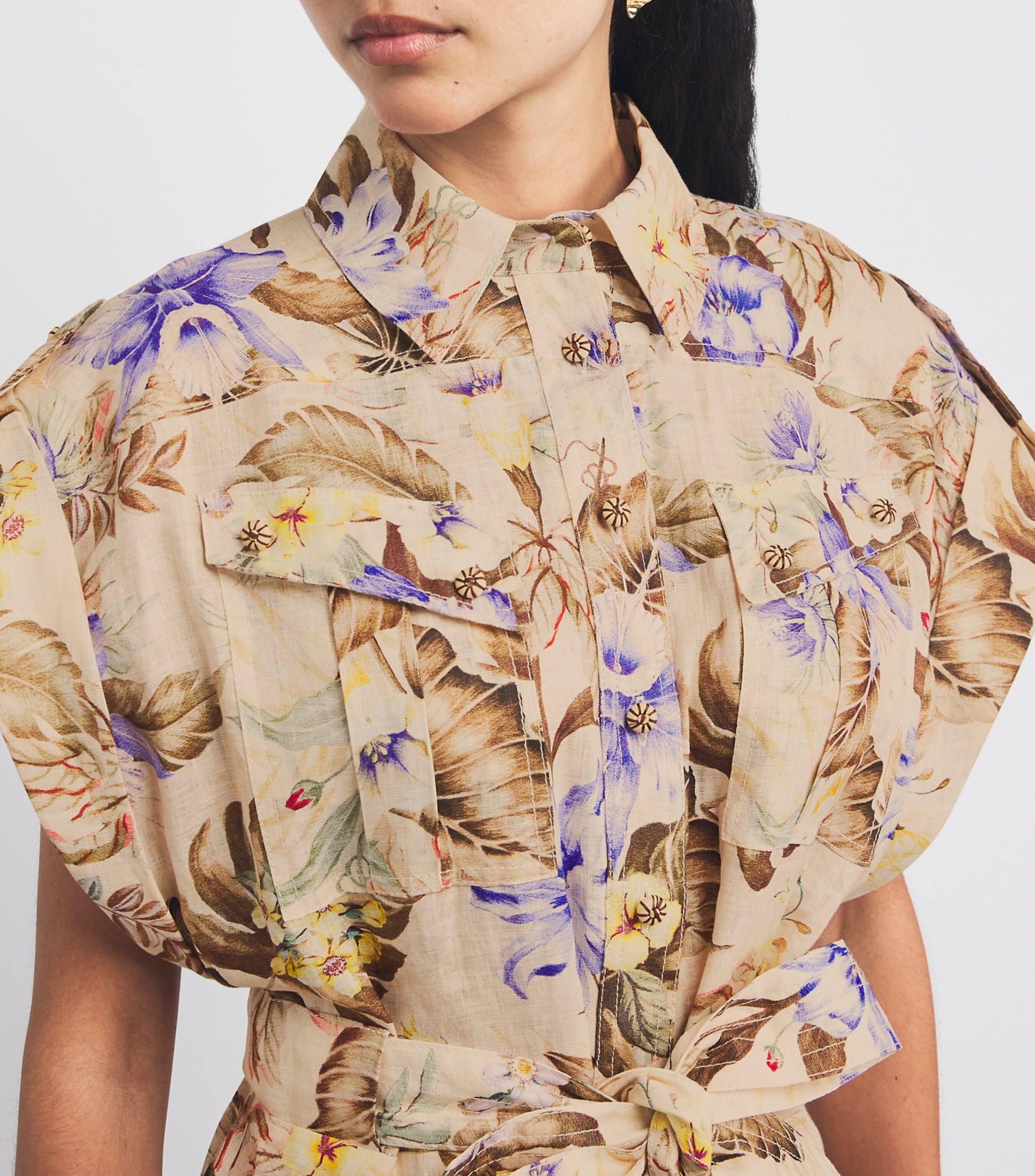 Multi Linen Ascension Playsuit