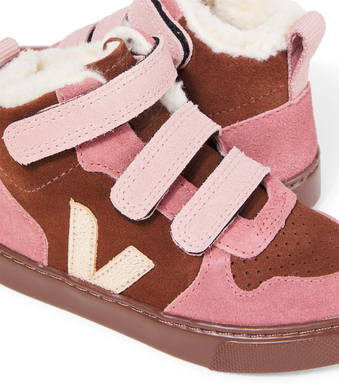 Veja Kids - V-10 suede high-top sneakers