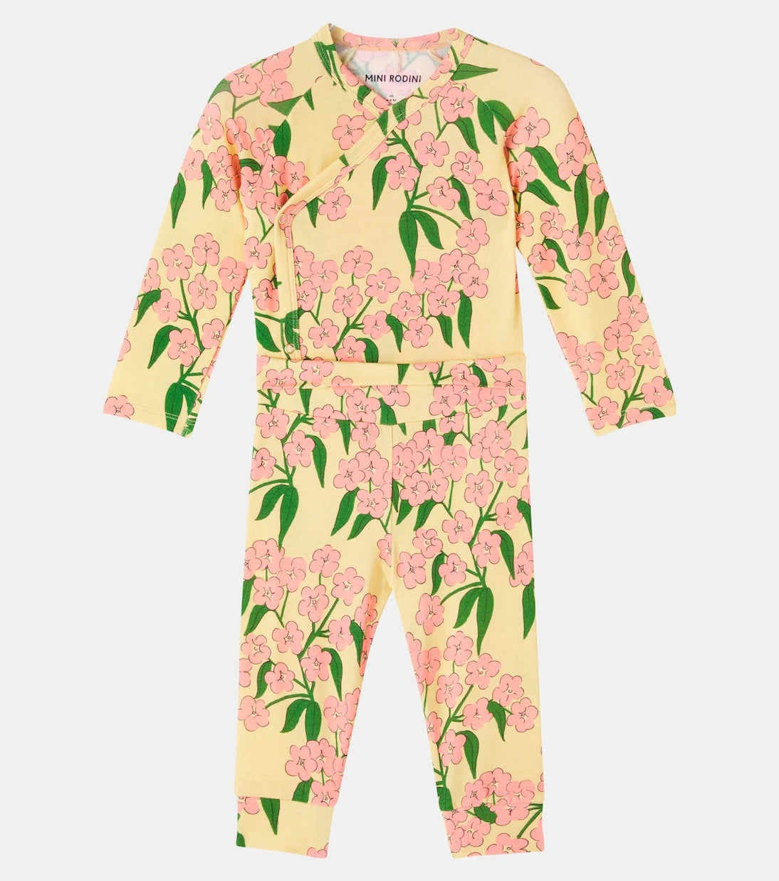 Mini Rodini - Baby floral bodysuit and pants set