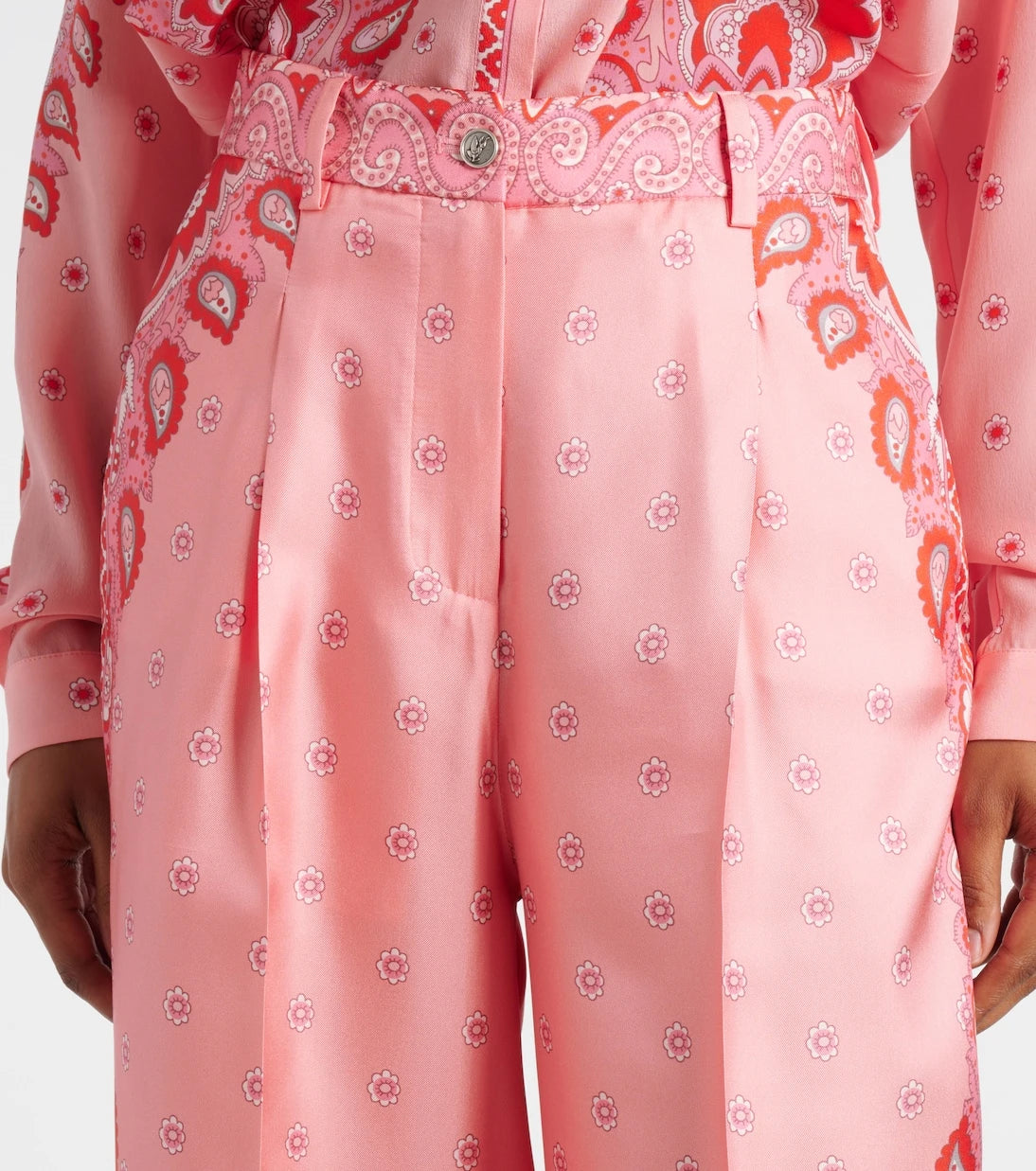 Etro - Paisley ipek düz pantolon