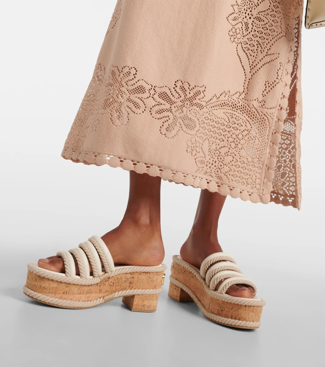 Valentino Garavani - VLogo Summerblocks leather platform mules