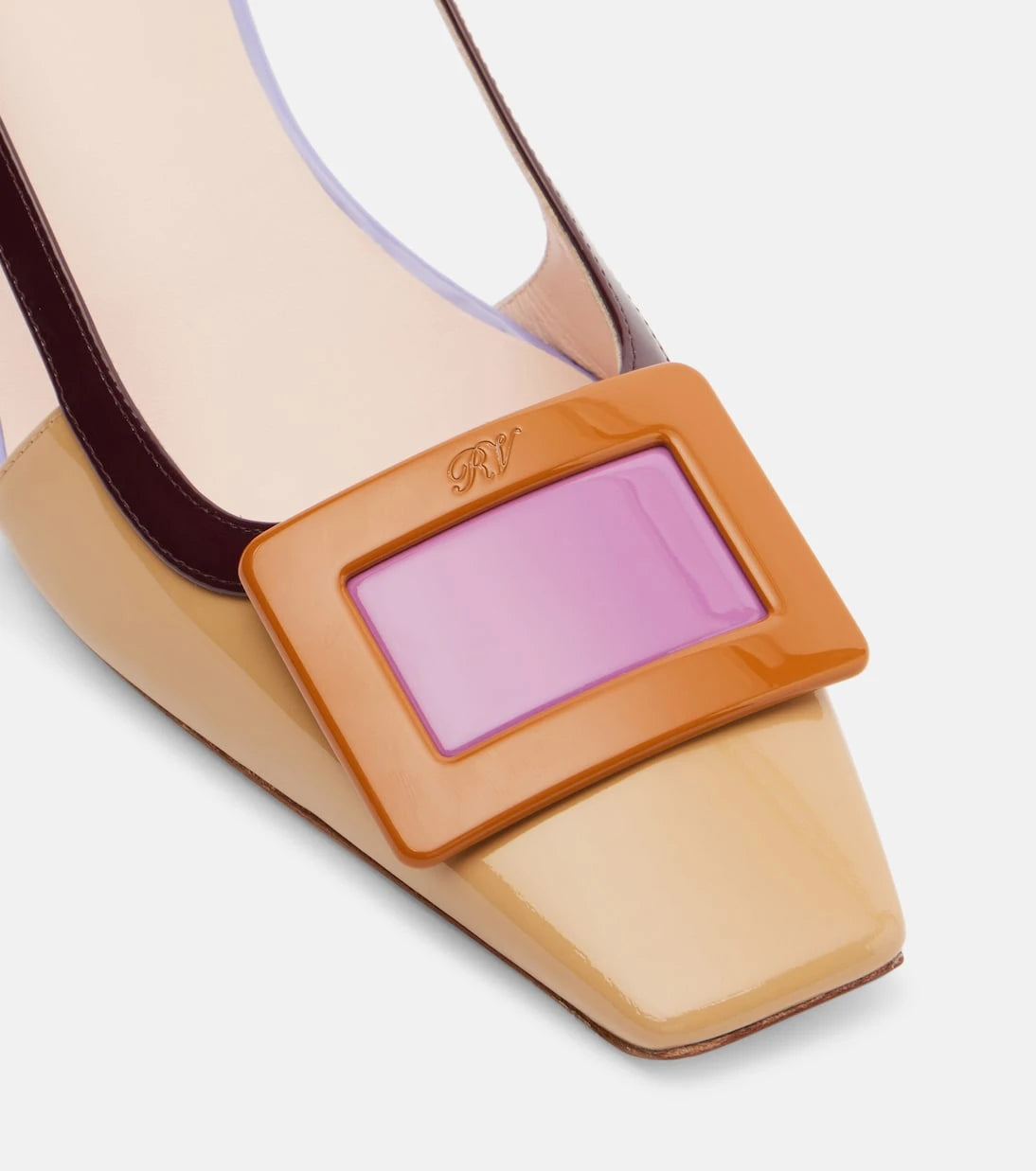 Roger Vivier - Belle Vivier 45 leather slingback pumps