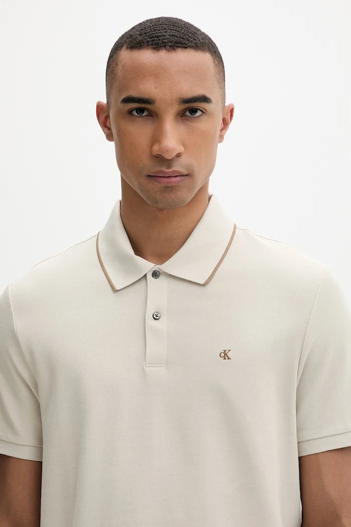 Calvin Klein erkek pamuklu yakalı tişört