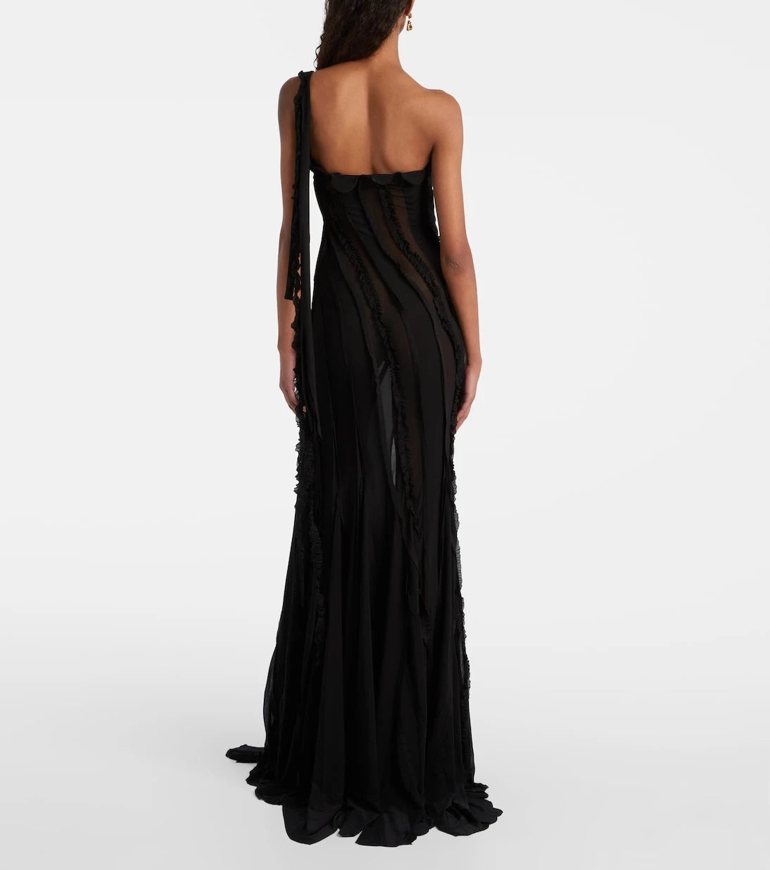 Blumarine - Draped one-shoulder gown
