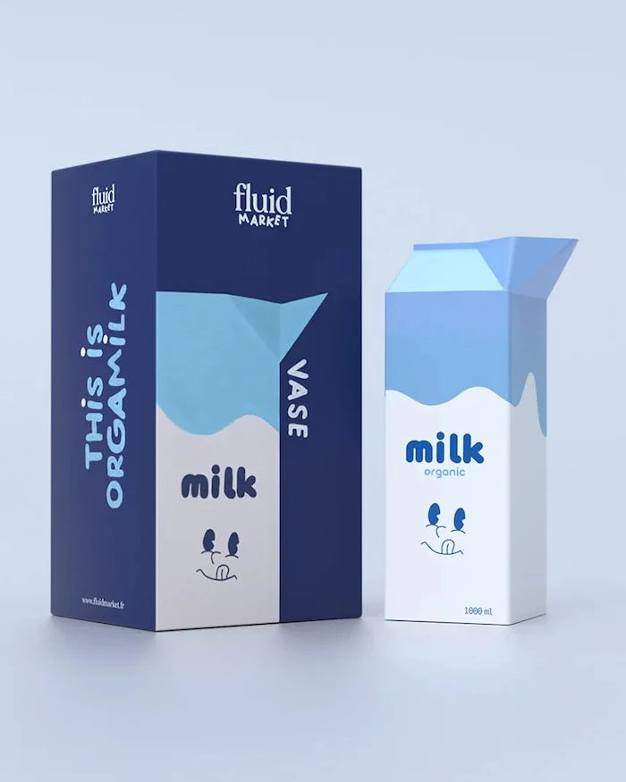 Fluid Market Milk Dekoratif Vazo