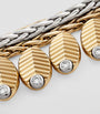 Yellow Gold, White Gold and Diamond Grain de Café Necklace