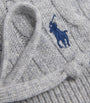 Wool-Cashmere Polo Pony Snood SOFT GREY HEATHER