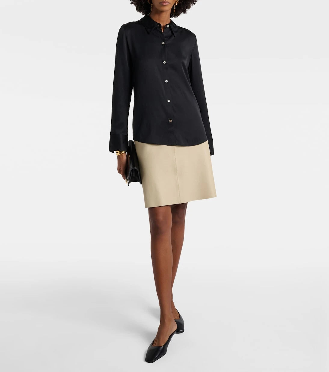 Vince - Silk-blend satin shirt
