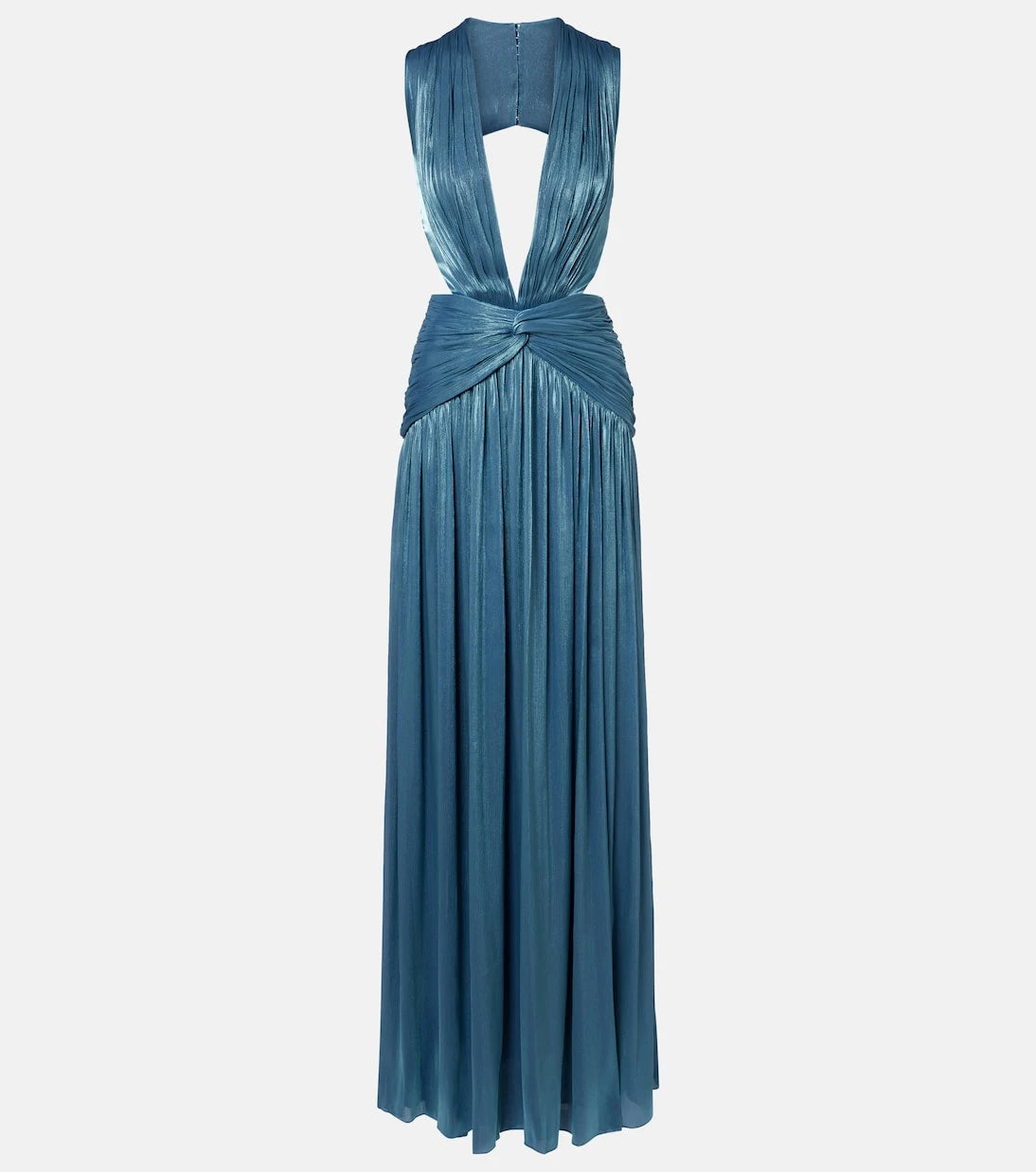 Costarellos - Draped open-back jersey gown
