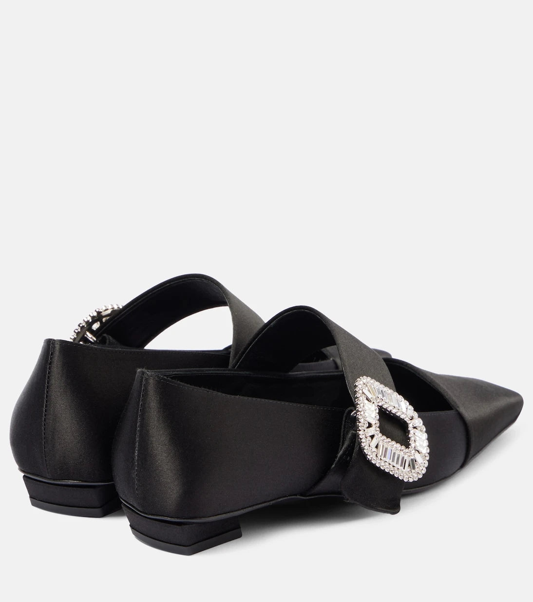 Roger Vivier - Belle Vivier embellished satin flats