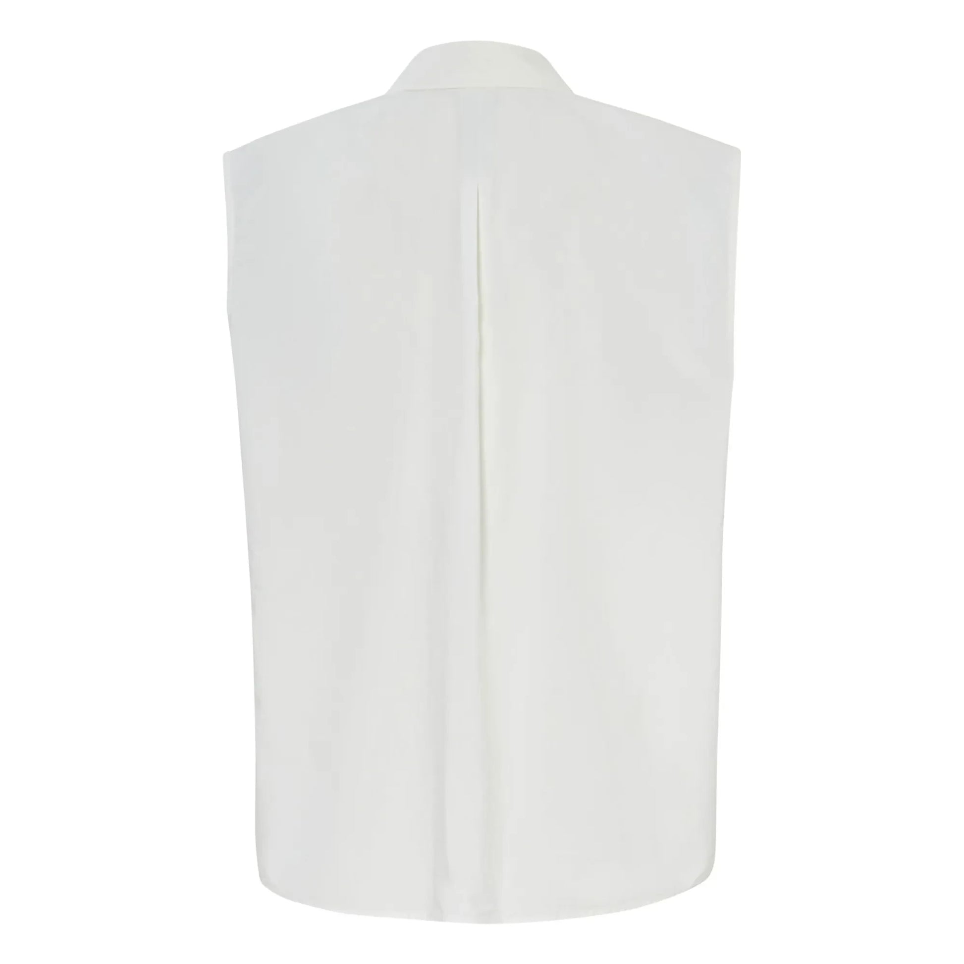 Forte Forte - Cotton Poplin Sleeveless Blouse | White