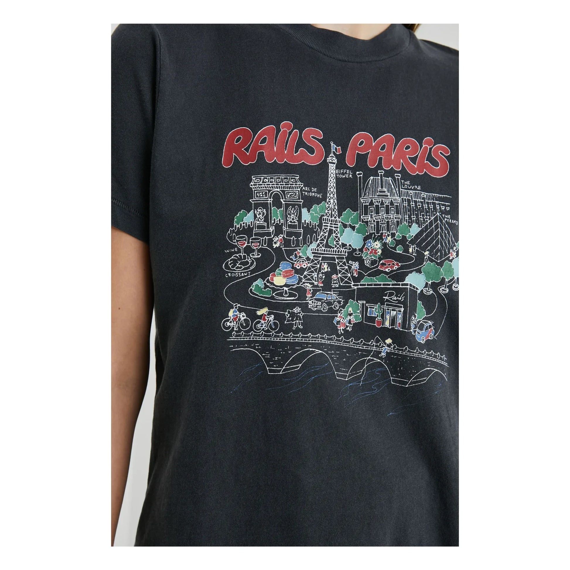 Rails - Boyfriend T-shirt | Black