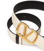 Valentino Garavani White Reversible VLOGO Signature Belt