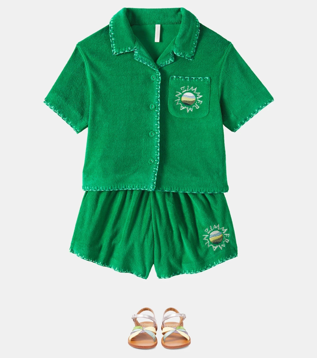 Zimmermann Kids - Everley cotton-blend terry top