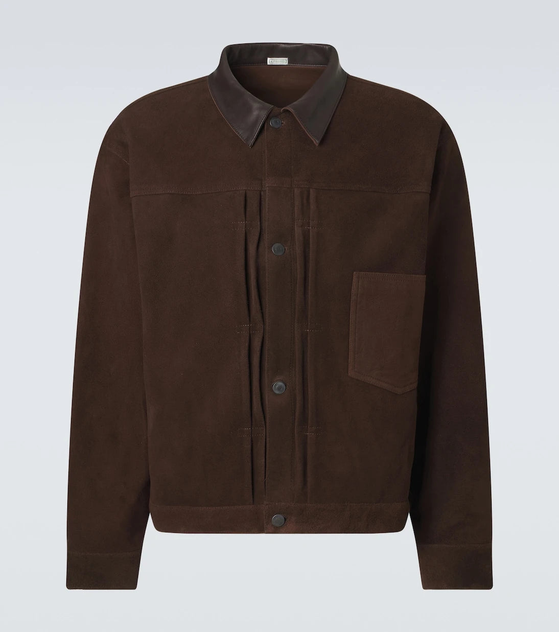 A.Presse - 1st Type leather-trimmed suede jacket