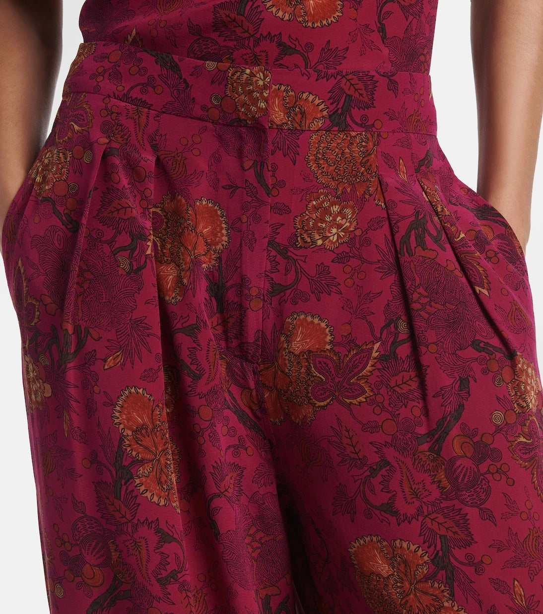 Ulla Johnson - Aviva silk crêpe de chine wide-leg pants