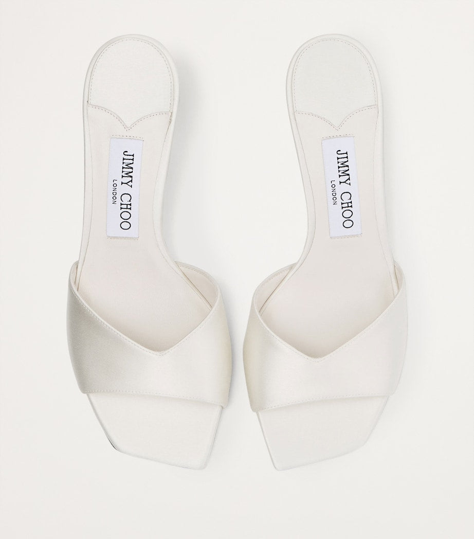 Ivory Skye 70 Satin Mules