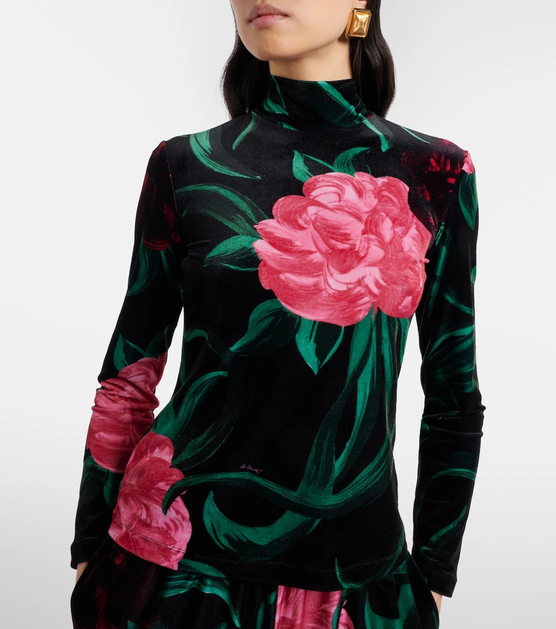 La DoubleJ - Floral turtleneck top