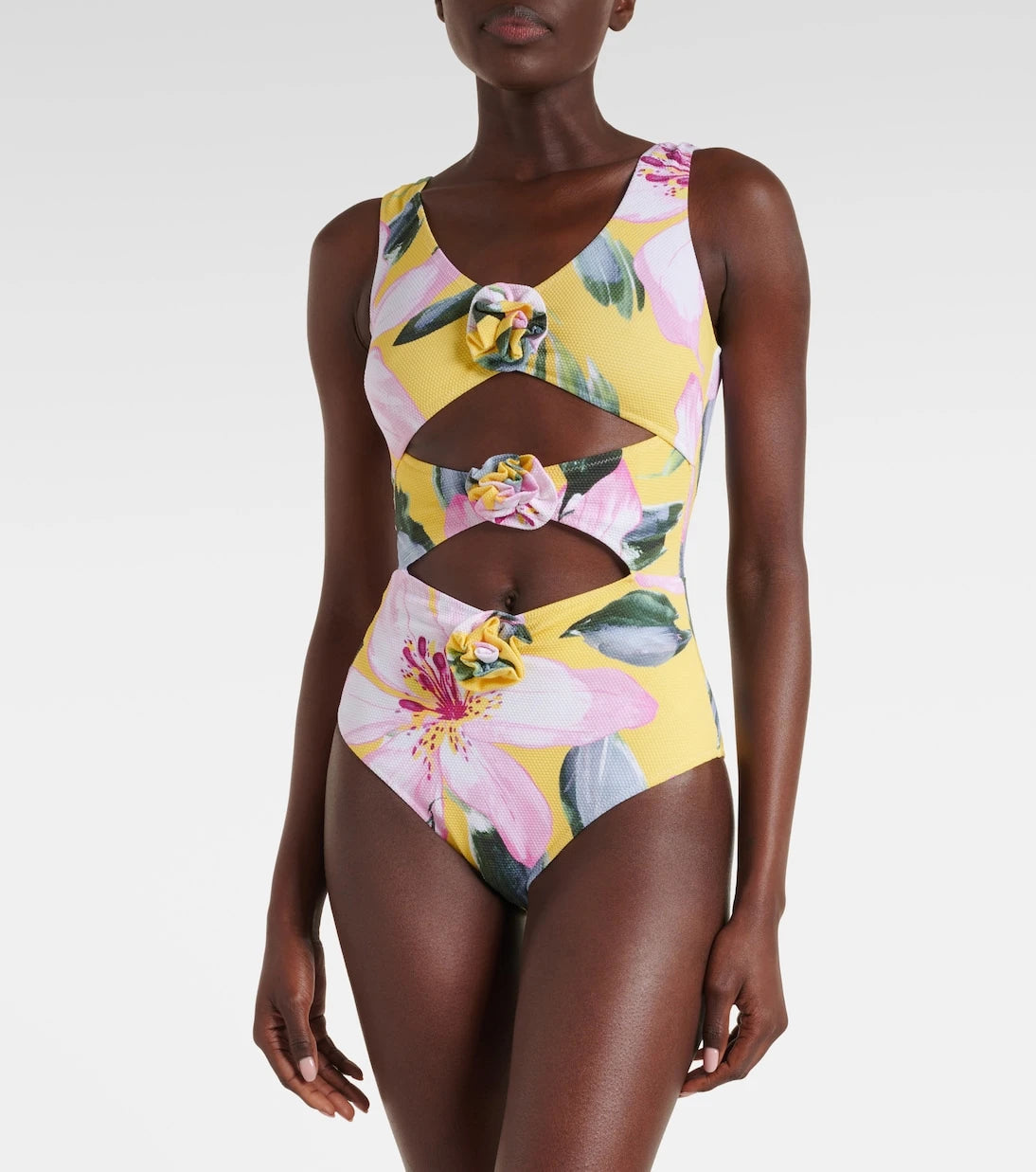Alexandra Miro - Beth floral cutout swimsuit