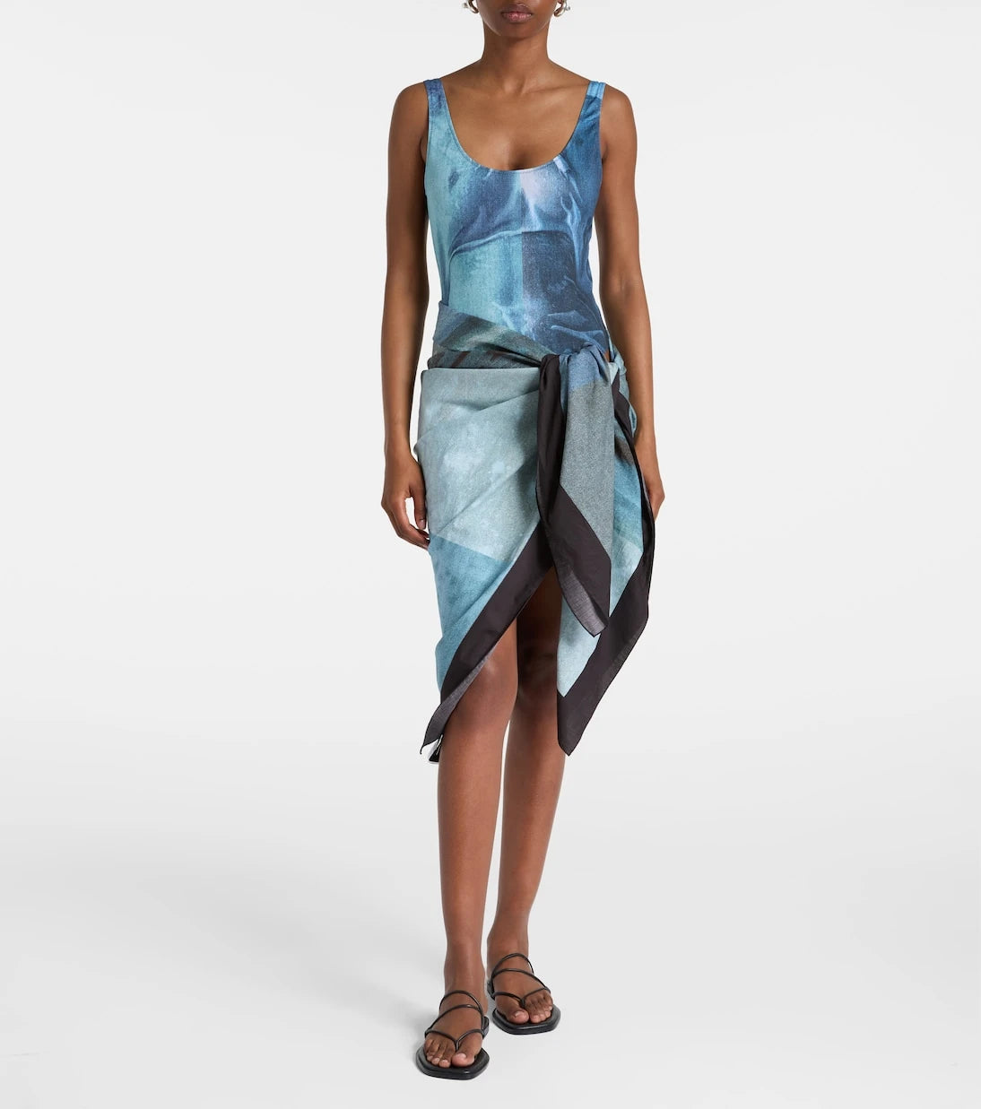 Jean Paul Gaultier - Printed cotton beach cover-up