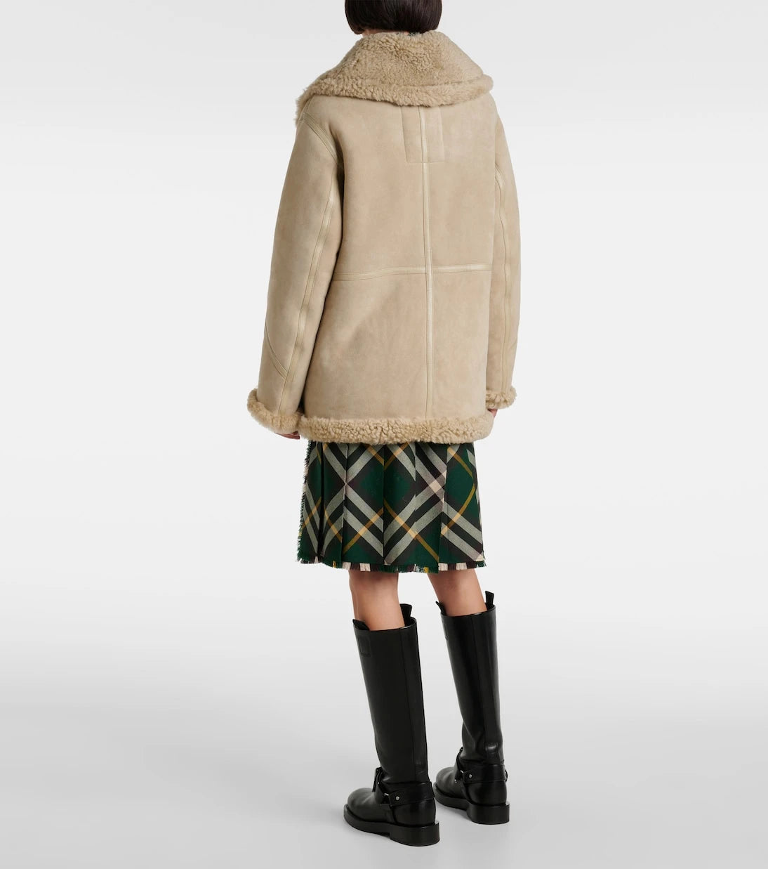 Burberry - Shearling-lined leather jacket