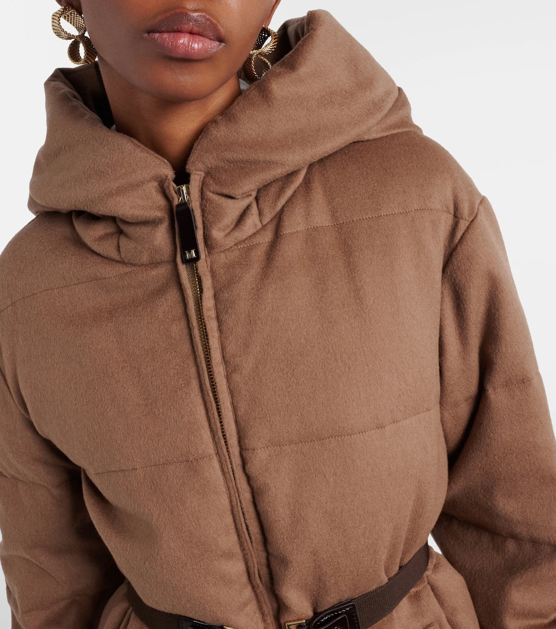 Max Mara - جاكيت بافر The Cube Corona من وبر الجمل