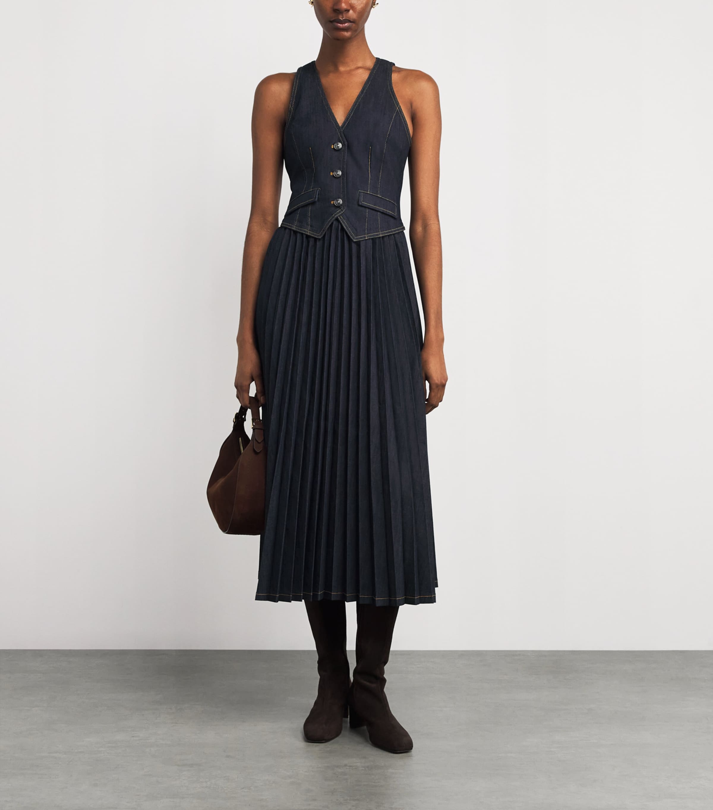 Denim Esther Midi Dress INDIGO