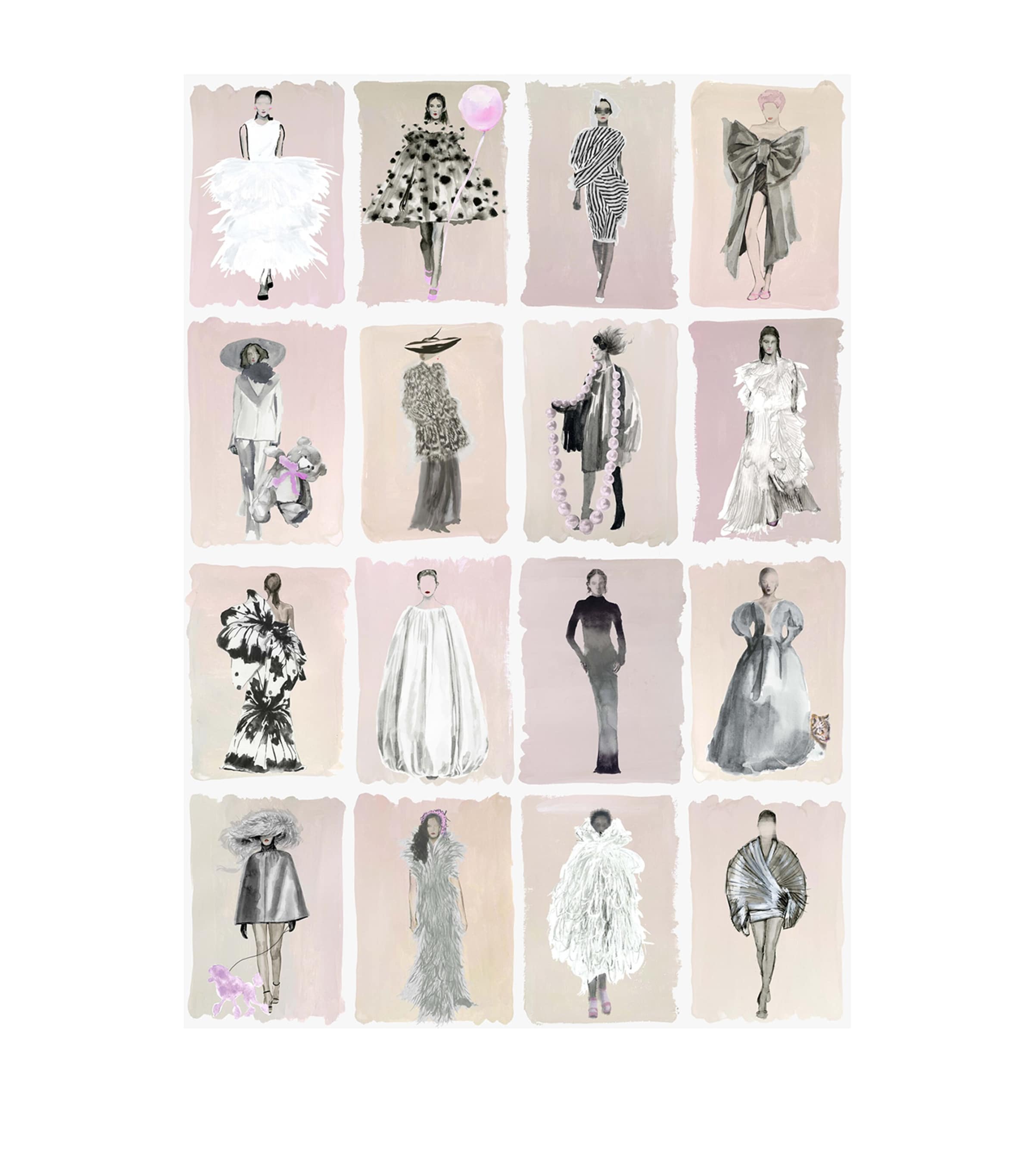 Cole & Son x Harrods Interior Design 175 Anniversary Edition Couture Carousel Wallpaper - Blush Pearl