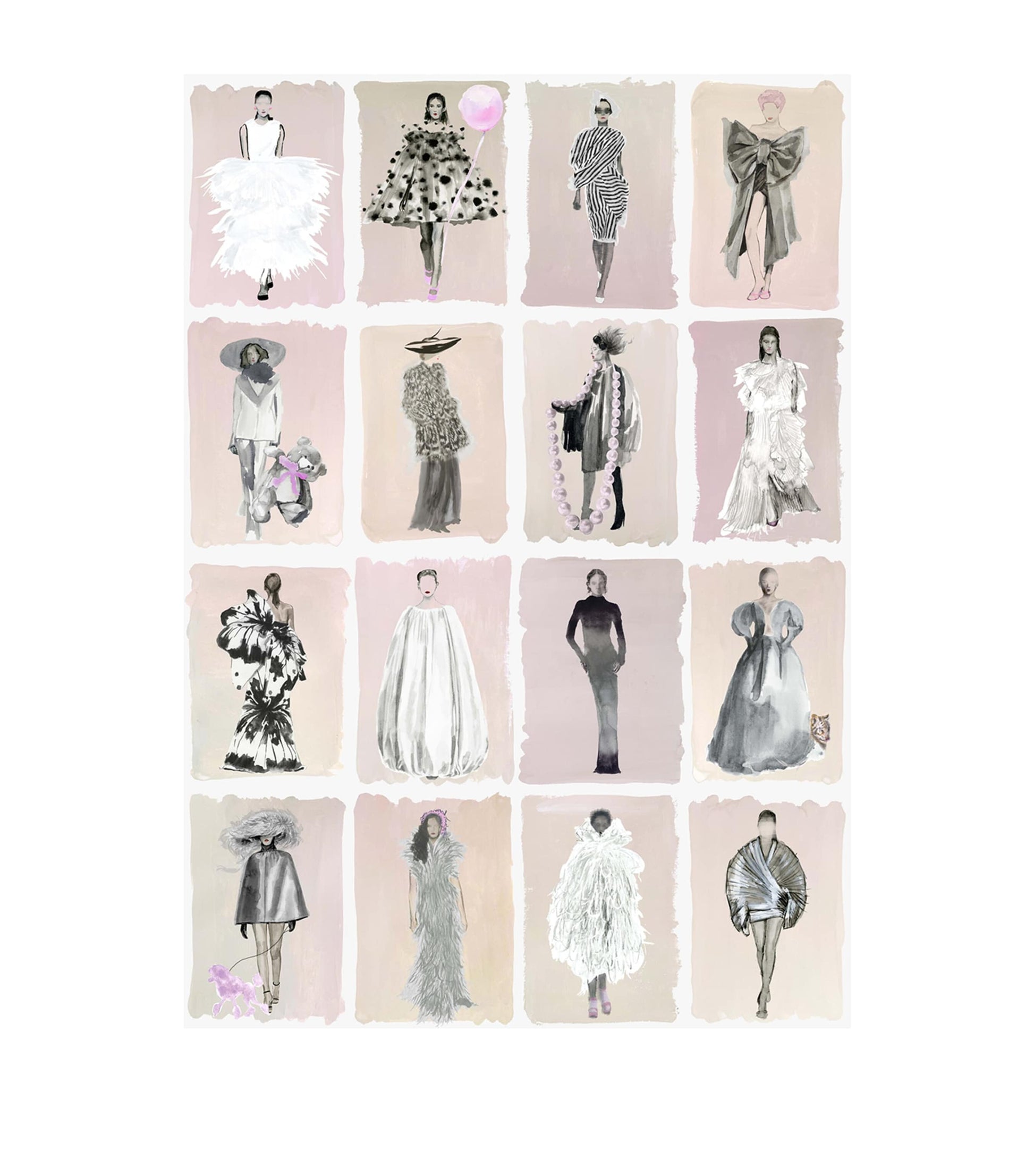 Cole & Son x Harrods Interior Design 175 Anniversary Edition Couture Carousel Wallpaper - Blush Pearl