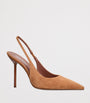 Beige Suede Lidia Slingback Pumps 105