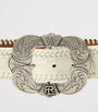 Ralph Lauren Collection White Leather Embellished Belt