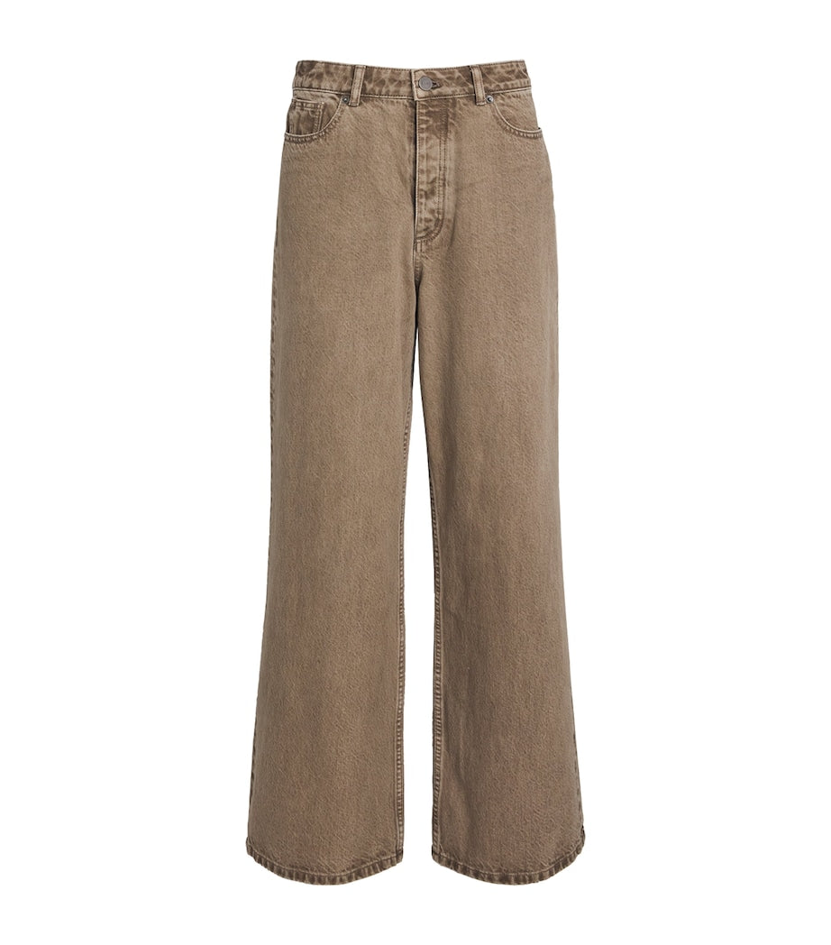 Stylein Brown Kayne Wide-Leg Jeans
