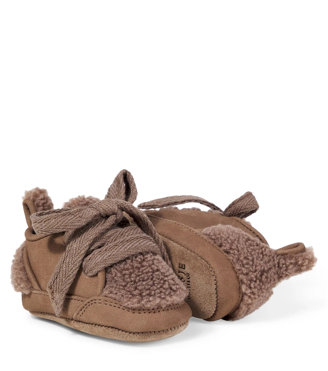 Donsje - Baby Semmi teddy-trimmed leather sneakers