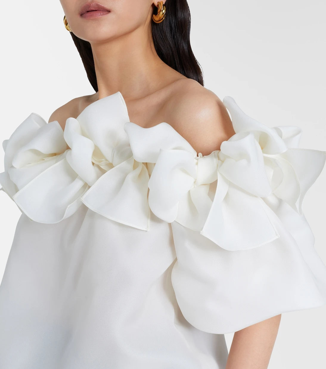 Carolina Herrera - Omuzları açık ipek bluz