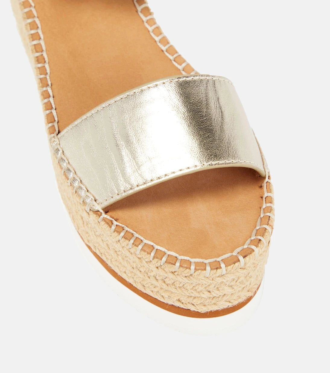 See By Chloé - صنادل غلين إسبادريل بكعب منصة من الجلد