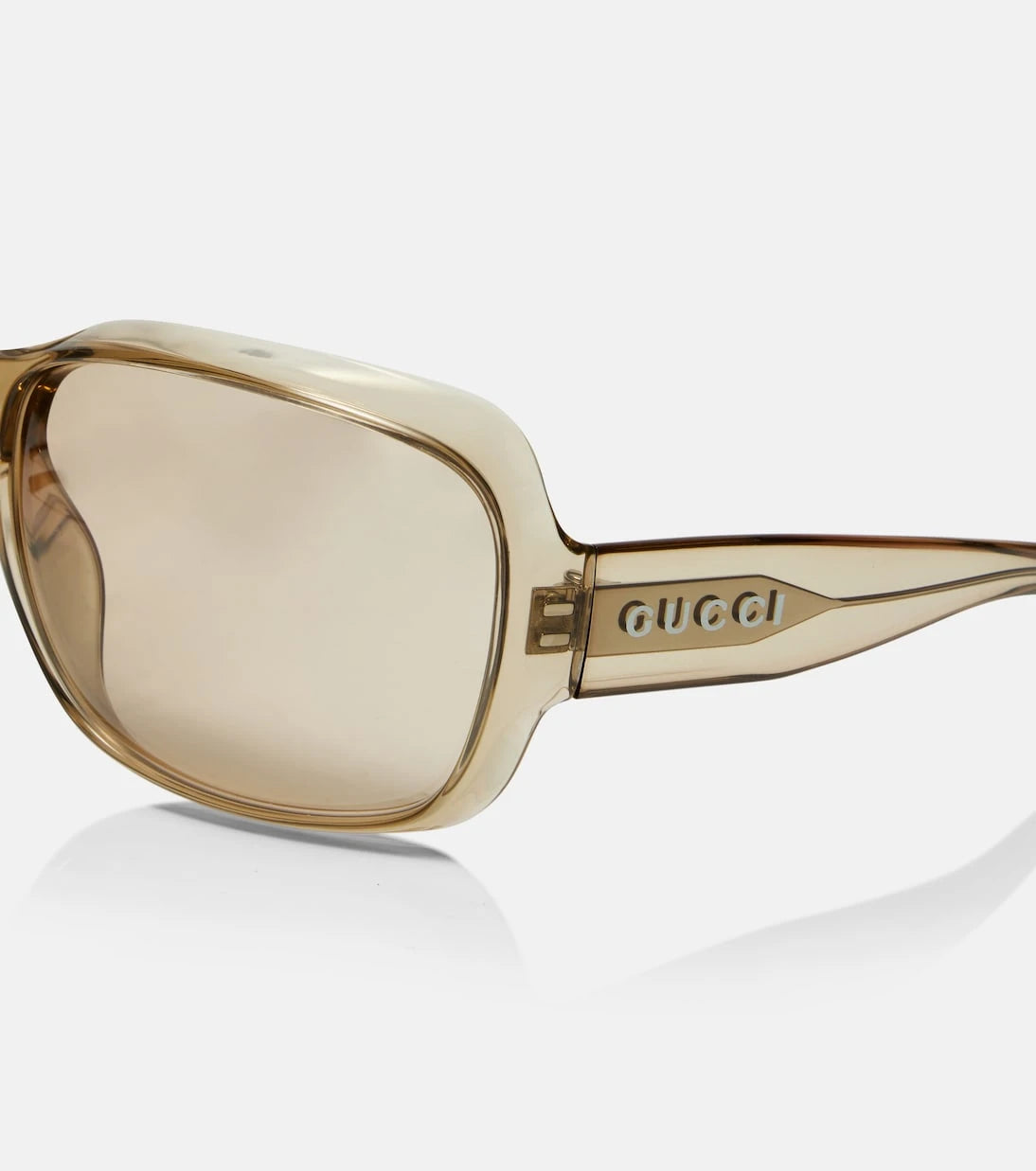 Gucci - نظارة شمسية مربعة بتصميم Gucci Script