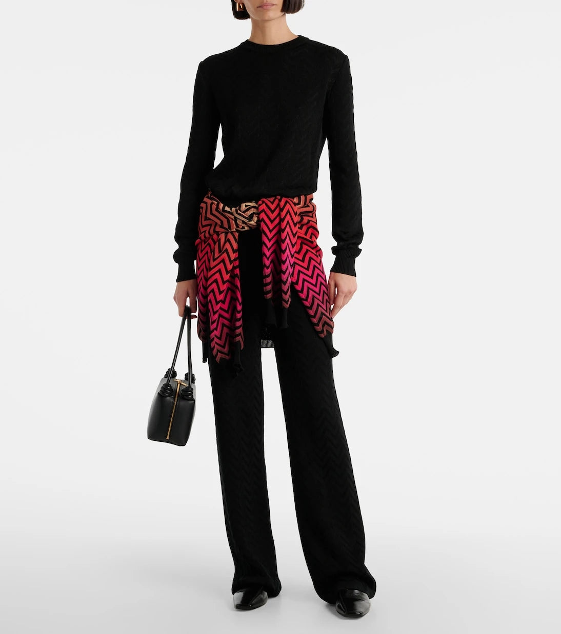 Missoni - High-rise cotton-blend wide-leg pants