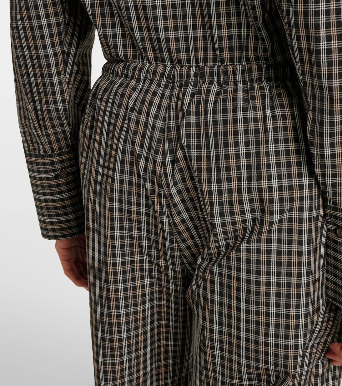 Róhe - Checked cotton wide-leg pants