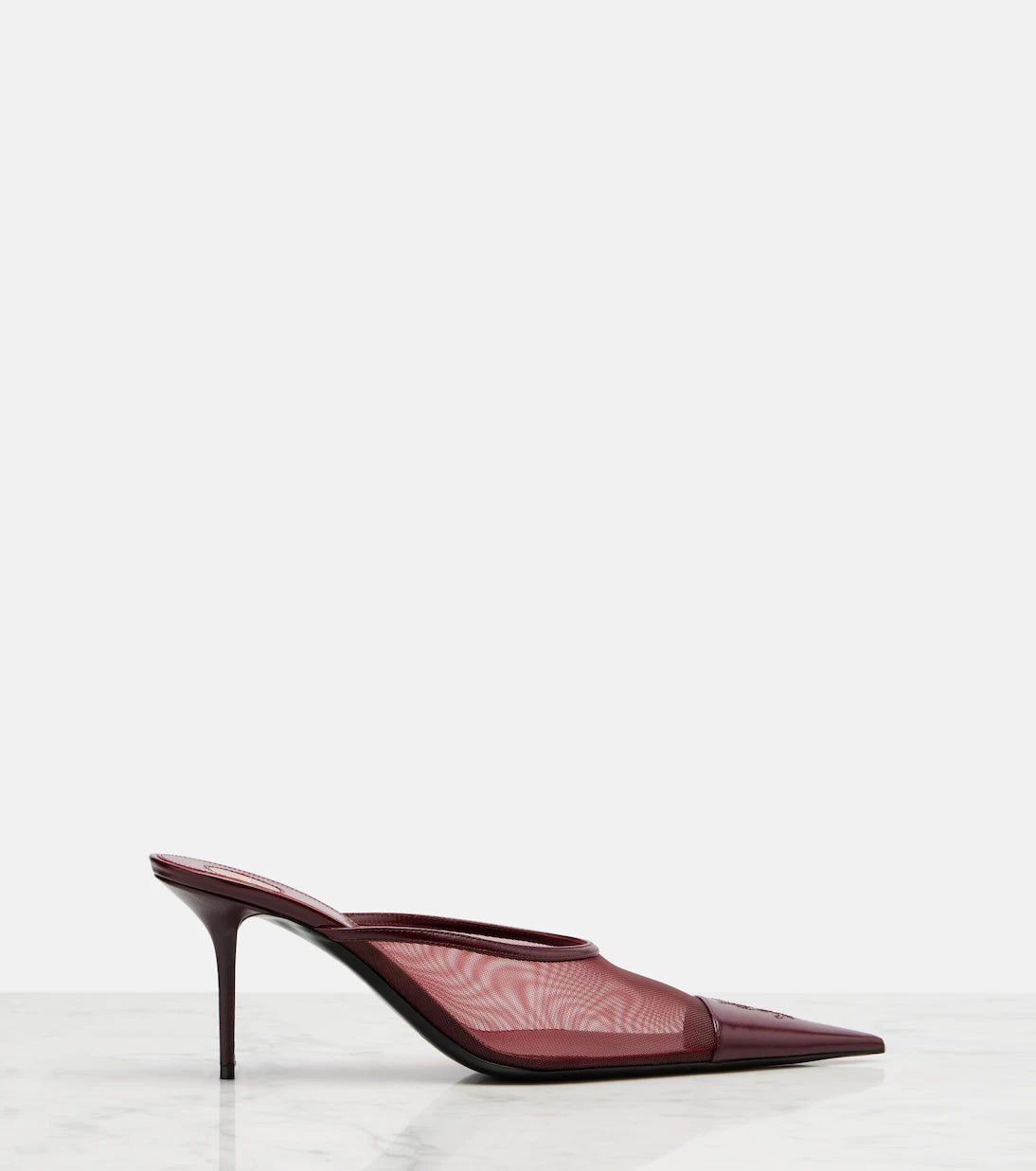 Saint Laurent - Renée mesh and leather mules