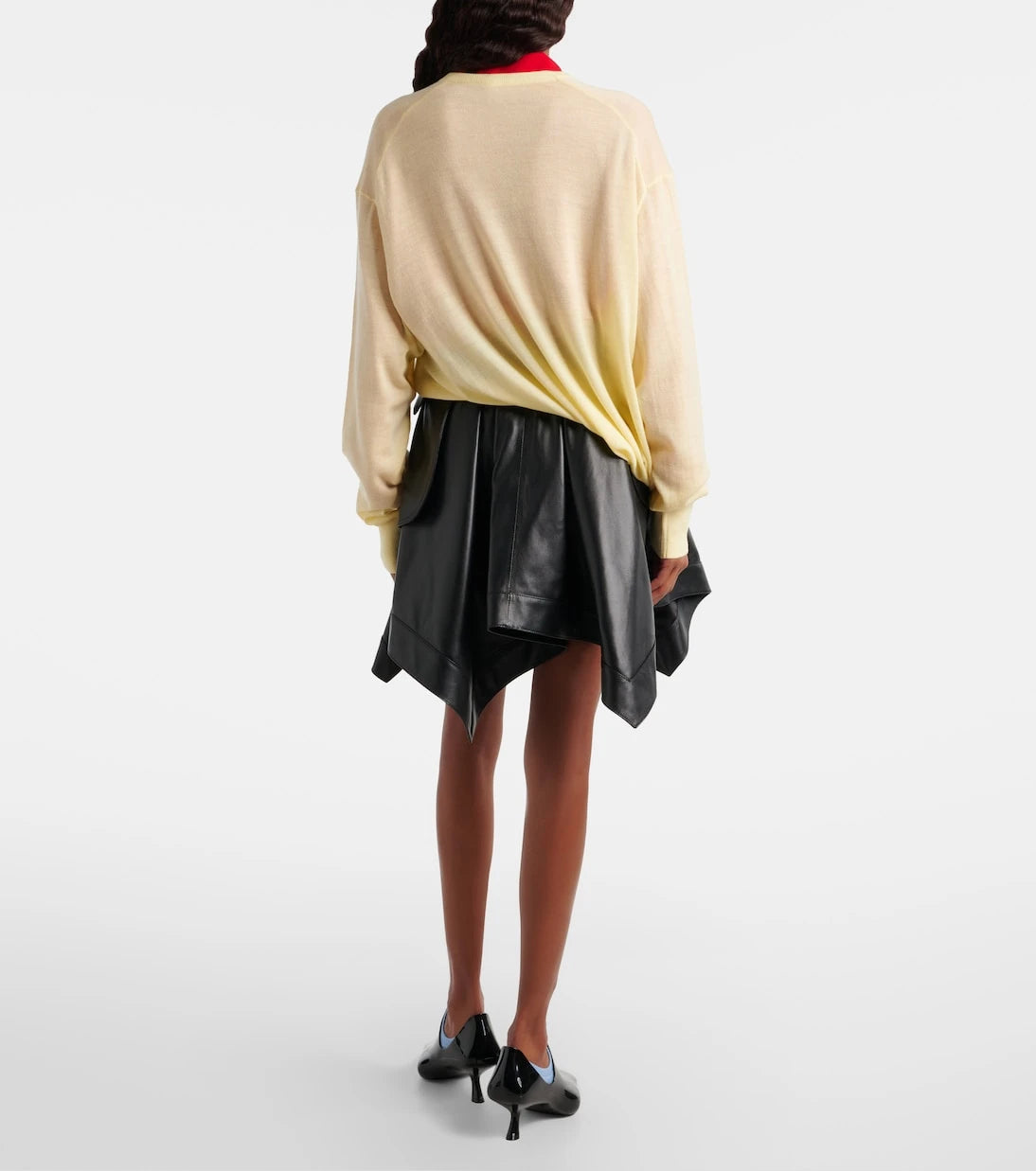 Loewe - Double L belted leather miniskirt